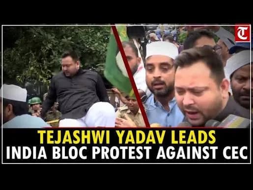 Bihar SIR Protest: Tejashwi Yadav Leads Opposition Campaign Against CEC Gyanesh Kumar